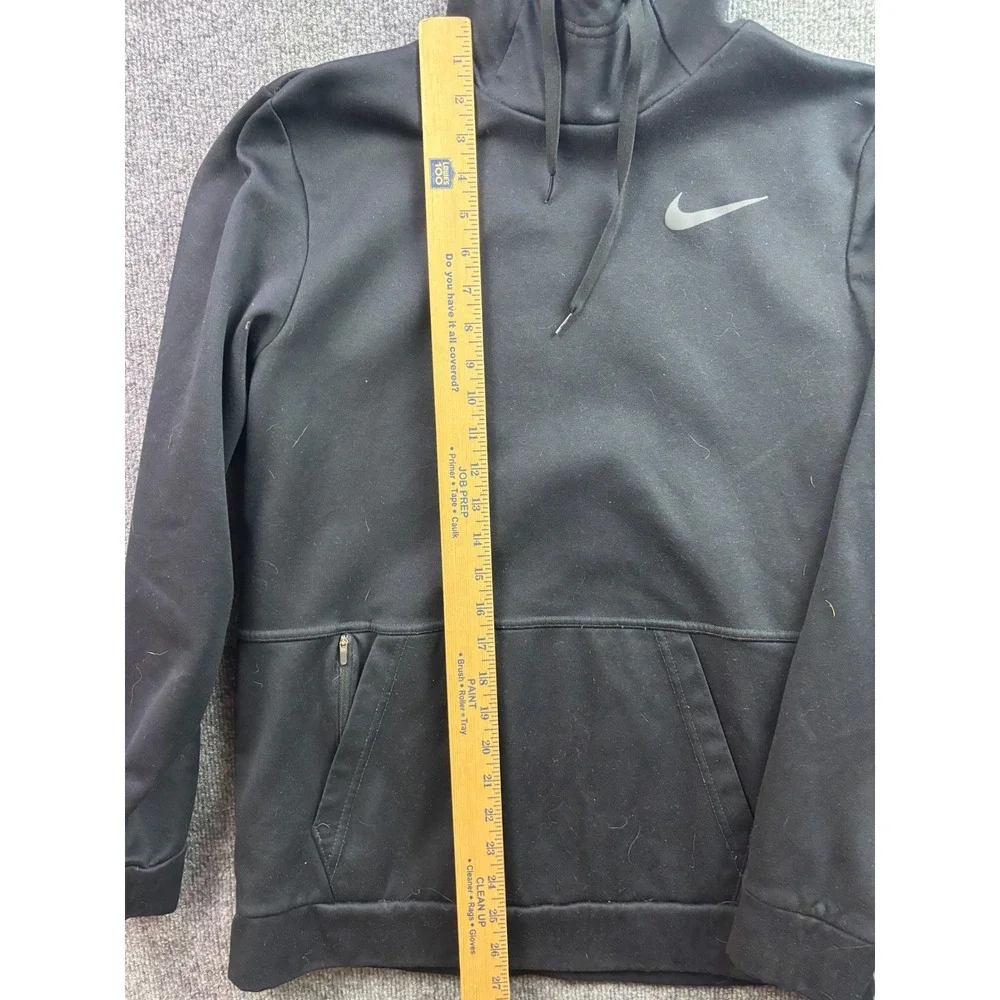 Nike Hoodie Mens Medium Black Dri-FIT Pullover Sweatshirt Activewear 67238